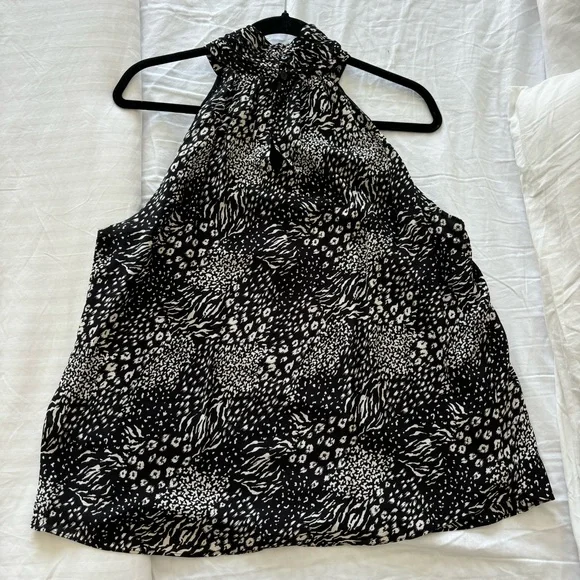 Joie | Erola Mock Neck Animal Print Halter - Size L - Picture 4 of 7